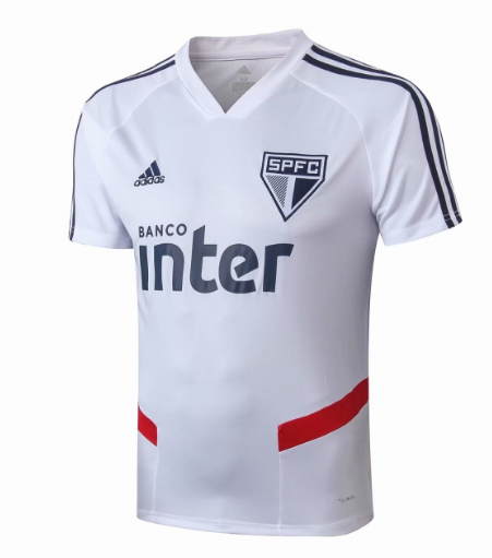 Maillots de soccer blancs d'entraînement de São Paulo 2019-2020